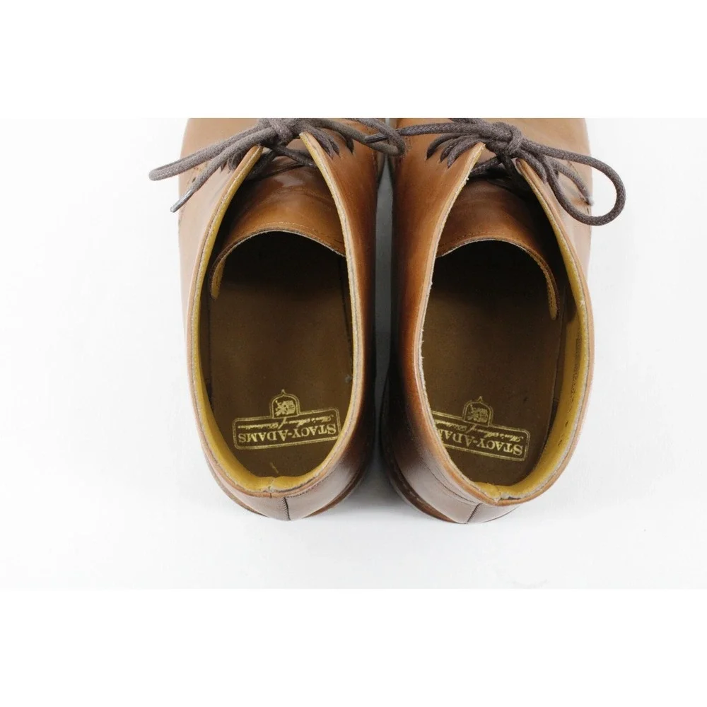 Stacy Adams Men's Brown Leather Smooth Toe Vintage Ankle‎ Boots Size 8 D